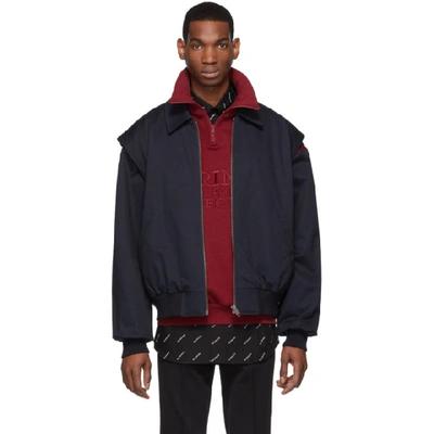 Balenciaga Gilet And Funnel-neck Sweater-blouson Twinset In Red