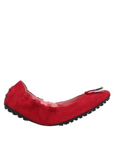 Tod's Ballet Flats In Red