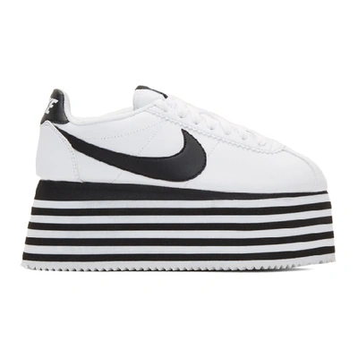 Comme Des Garçons Comme Des Garcons White Nike Edition Platform Cortez  Sneakers In 2 White | ModeSens
