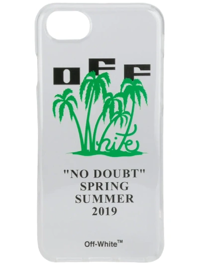 Off-white Transparent And Green  Island Iphone 8 Case