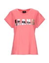 Armani Jeans T-shirts In Coral
