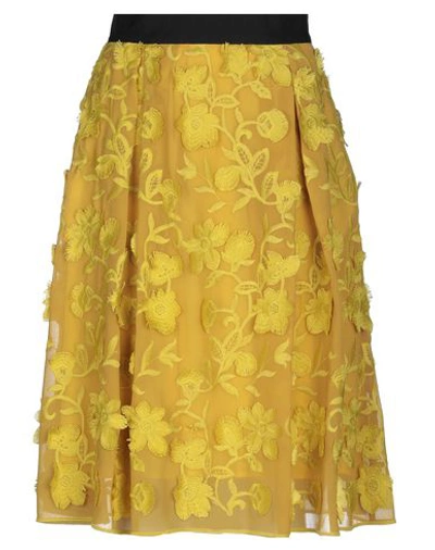 Ainea Knee Length Skirt In Yellow