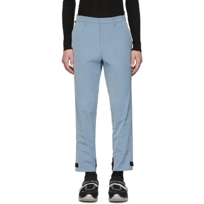 Prada Techno Stretch Trousers In Blue