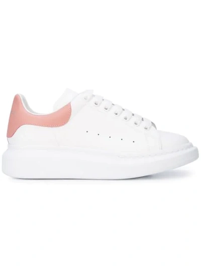 Alexander Mcqueen Oversize Low Top Sneaker In White/ Carnation Pink