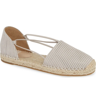Eileen Fisher Lee Espadrille Flat In Oyster Printed Suede