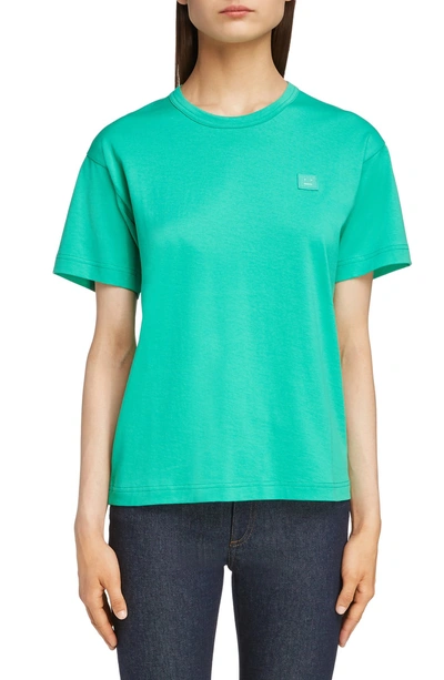 Acne Studios Nash Face Tee In Sharp Green