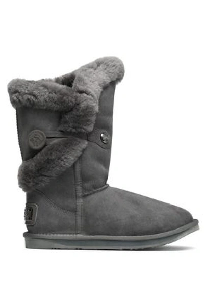 Australia Luxe Collective Woman Shearling Boots Anthracite In Gray