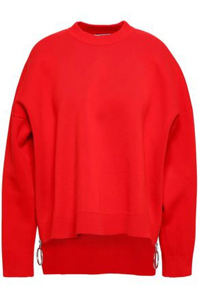 Paco Rabanne Woman Cotton-blend Sweater Red