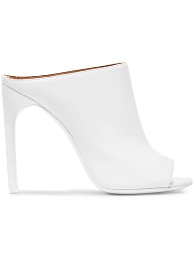 Givenchy White 115 Leather Mules