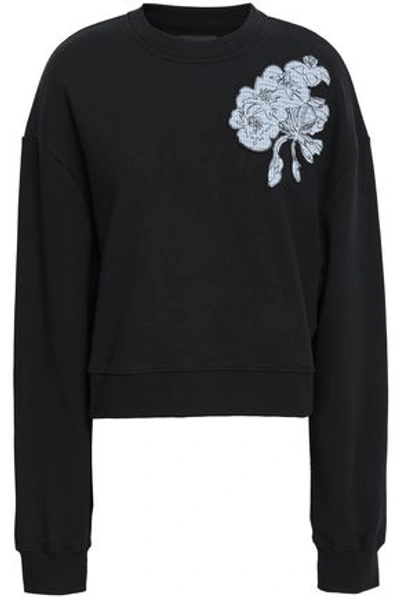 Markus Lupfer Woman French Cotton-terry Sweatshirt Black