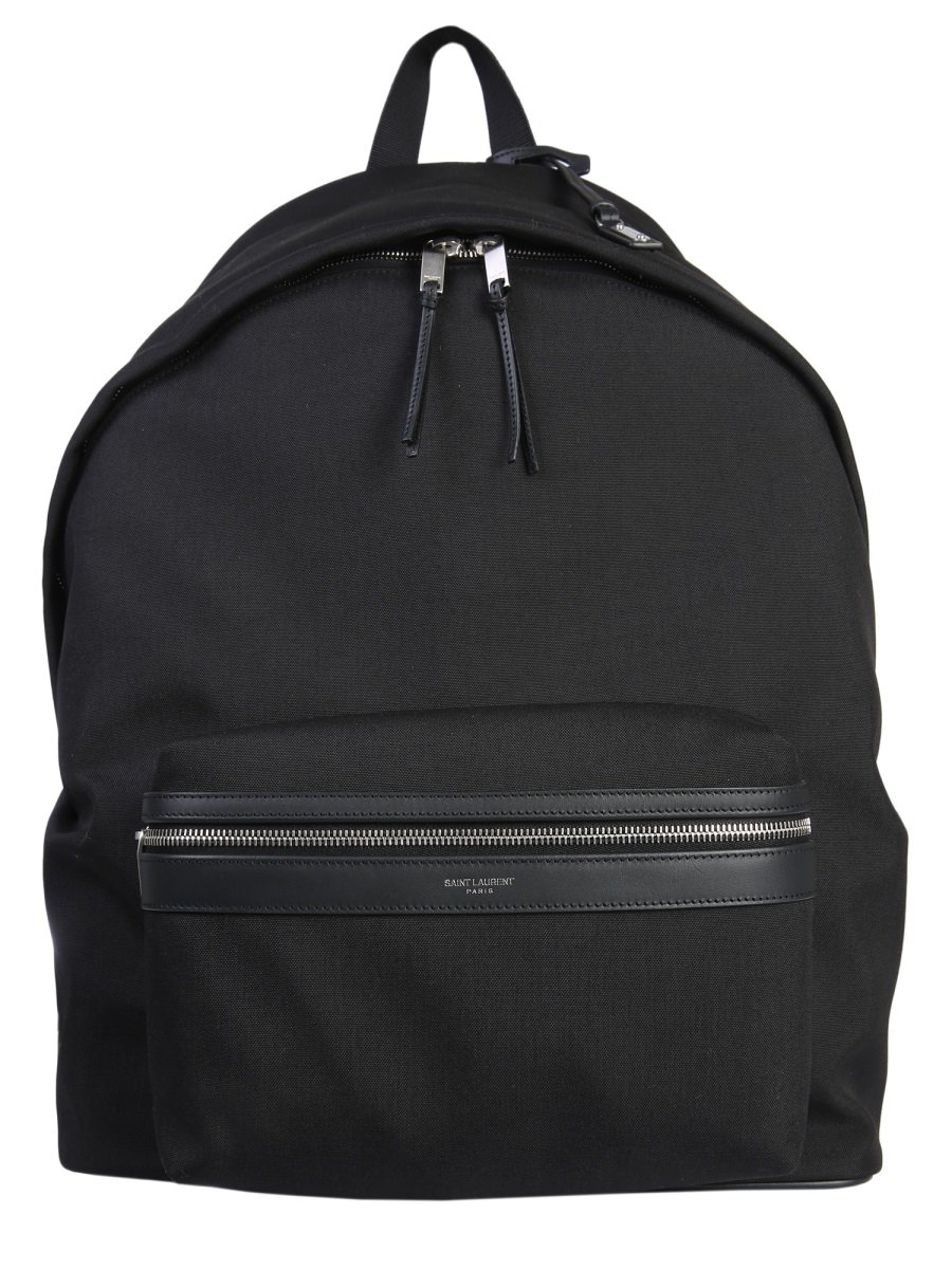 Saint Laurent City Zip Backpack In Black | ModeSens