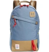 Topo Designs Canvas & Leather Daypack - Blue In Storm/khaki Leather