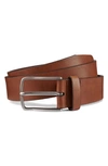 Allen Edmonds Broadway Avenue Leather Belt In Walnut Calfskin