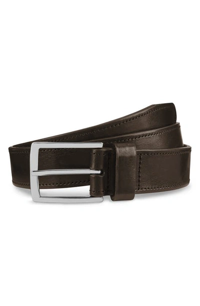 Allen Edmonds Radiant Avenue Leather Belt In Dark Brown