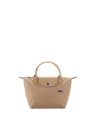 Longchamp Le Pliage Club Small Top-handle Tote Bag In Beige/silver