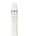 Michele Saffiano Leather Watch Strap, 12-18mm In White