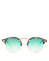 Krewe Women's St. Louis 24k Mirrored Round Sunglasses, 46mm In Galactic To Blush/seafoam