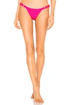 Beach Bunny X Revolve Rib Tide Skimpy Bikini Bottom In Barbie