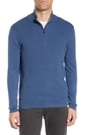Zachary Prell Higgins Quarter Zip Sweater In Blue