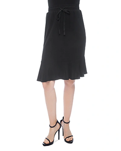 B Collection By Bobeau Renata Ruffle-hem Skirt In Black