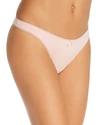 Eberjey Pima Goddess Thong In Silver Pink