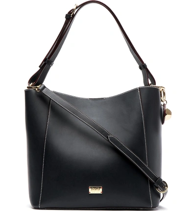 Frances Valentine Medium June Leather Hobo - Black In Ink