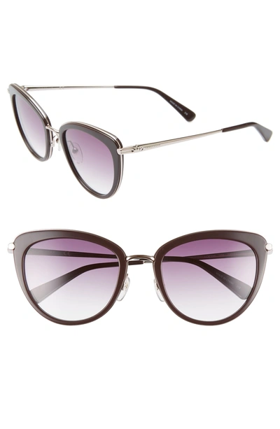 Longchamp Roseau 54mm Cat Eye Sunglasses - Chocolate