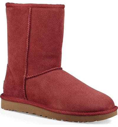 Ugg Classic Ii Genuine Shearling Lined Short Boot In Redwood