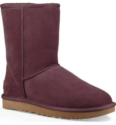 Ugg Classic Ii Genuine Shearling Lined Short Boot In Port