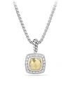 David Yurman Petite Albion Pendant Necklace With Diamonds In Gold Dome