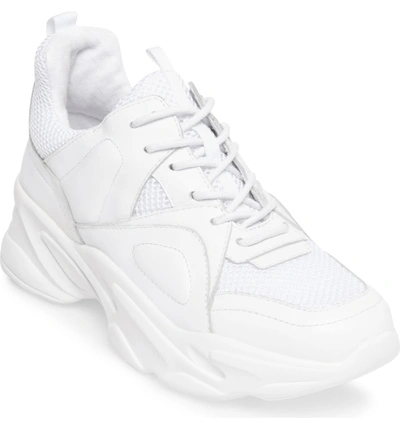 Steve Madden Movement Sneaker In White Leather