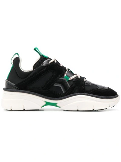 Isabel Marant Black & Green Kindsay Sneakers