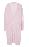 Thom Browne Oversized Stripe-detailed Wool Cardigan In Pink