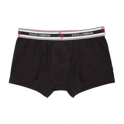 Dolce & Gabbana Dolce And Gabbana Black Regular Boxer Briefs In N000 Black