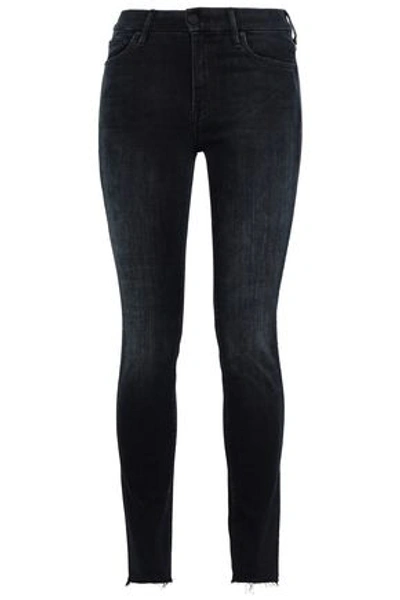 Mother Woman High-rise Skinny Jeans Black