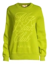 Michael Kors Beach Club Knit Sweater In Pear Lime