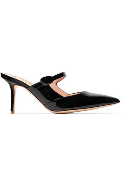 Rupert Sanderson Tosca Patent-leather Mules In Black
