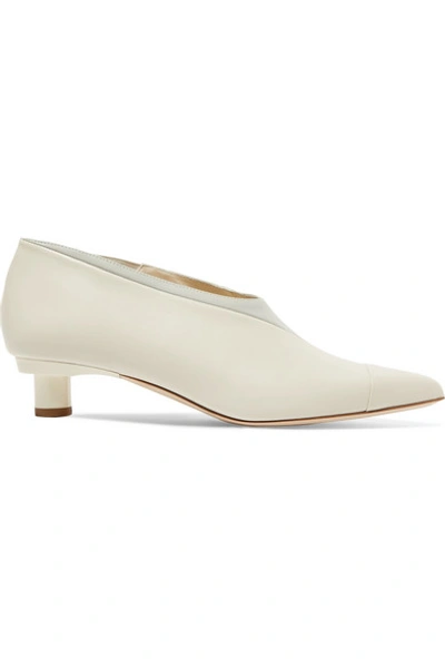 Tibi Jude Leather Pumps In White