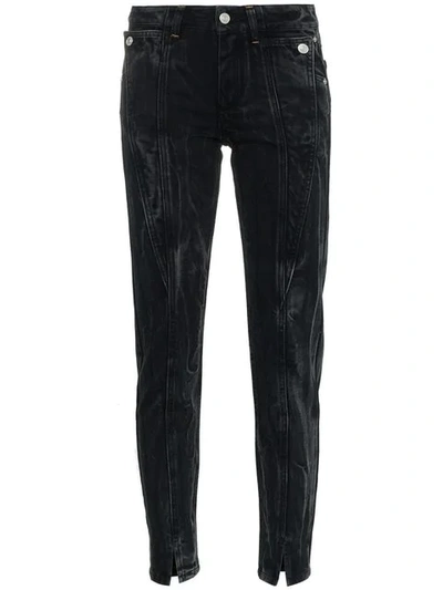 Givenchy Panel Detail Split Hem Jeans In Black