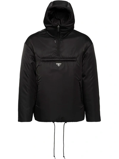 Prada Nylon Gabardine Anorak Jacket In Black | ModeSens