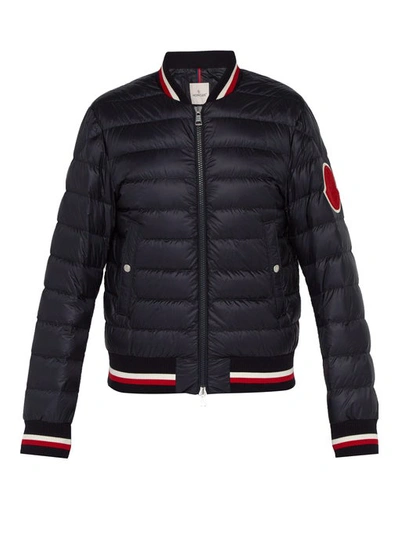 Moncler Deltour Quilted Shell Bomber Jacket In Navy
