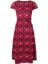 Aspesi Printed Flared Dress In Fdo Fucsia