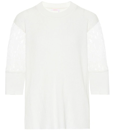 See By Chloé Wool And Cotton-blend Sweater In White