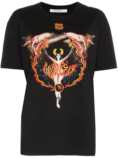 Givenchy 'astro' Graphic Print Cotton T-shirt In Black