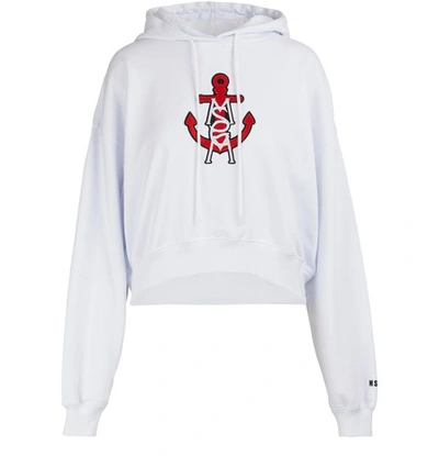 Msgm Nautical Hoodie In White