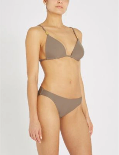 Calvin Klein Core Solids Triangle Bikini Top In 201 Falcon | ModeSens