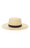 Janessa Leone Klint Straw Fedora Hat In Natural