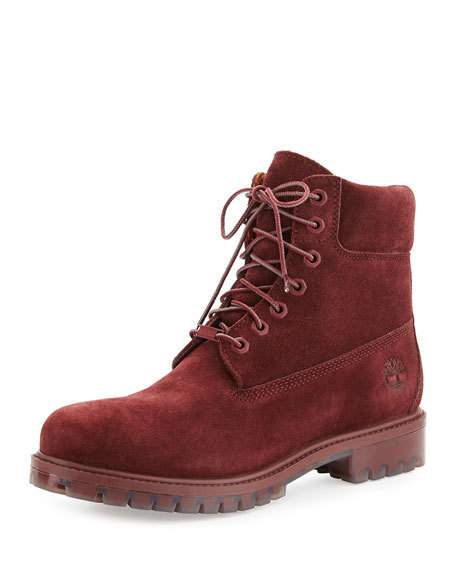 burgundy hiking boots