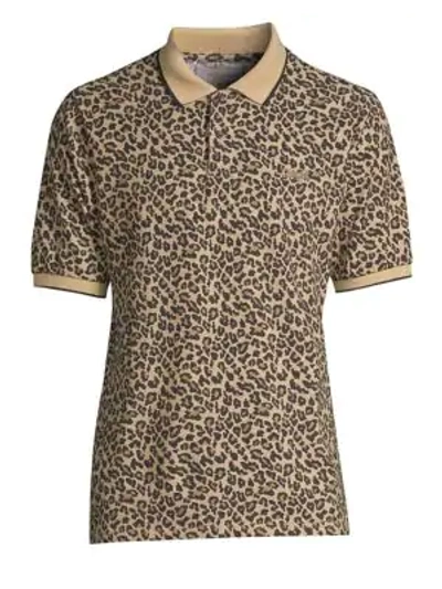 Ovadia & Sons Men's Leopard-print Polo Shirt In Multi