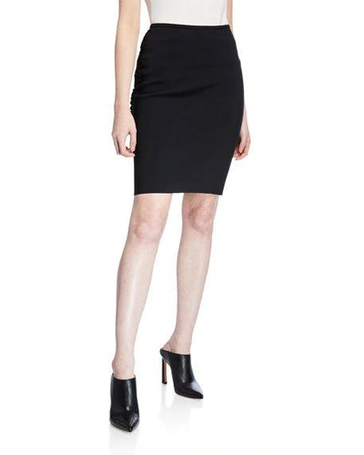 Dion Lee Bonded Jersey Back-cutout Pencil Skirt In Black